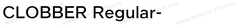 CLOBBER Regular字体转换